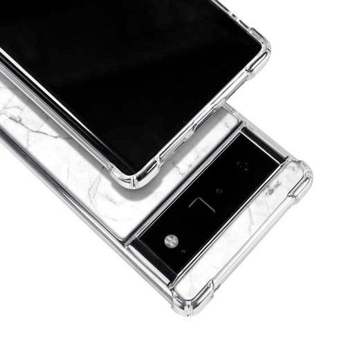 White Marble Google Pixel 6 Clear Case
